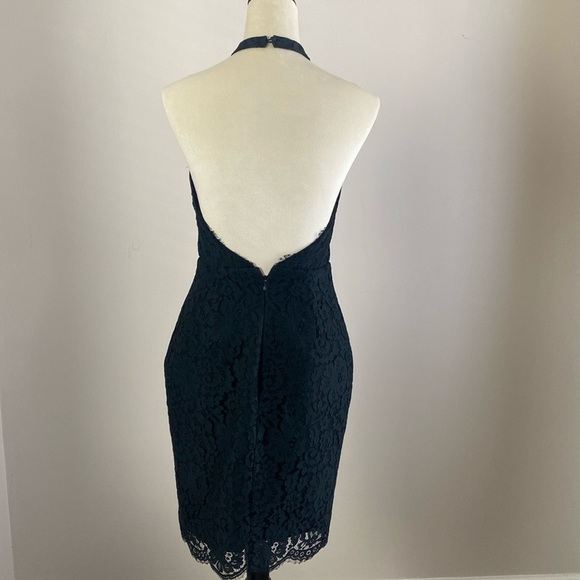 Keepsake The Label High Roads Black Lace Criss Cross Halter Backless Dress Sz S - Picture 3 of 16